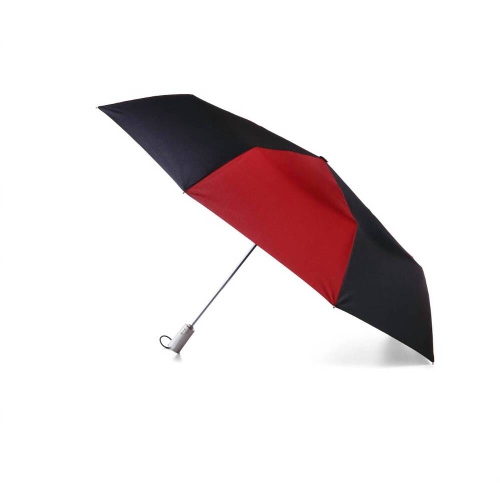 NEW TOTES 70cm 32sec aoc sunguard umbrella in black/red